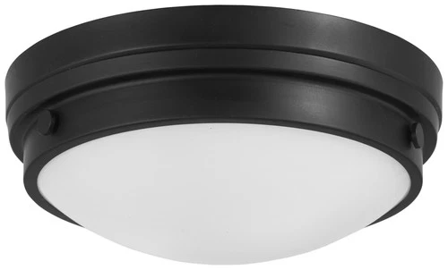 Minka Lavery 823 Vantage 2 Light 13"W Flush Mount Ceiling Fixture - Coal - Picture 1 of 3