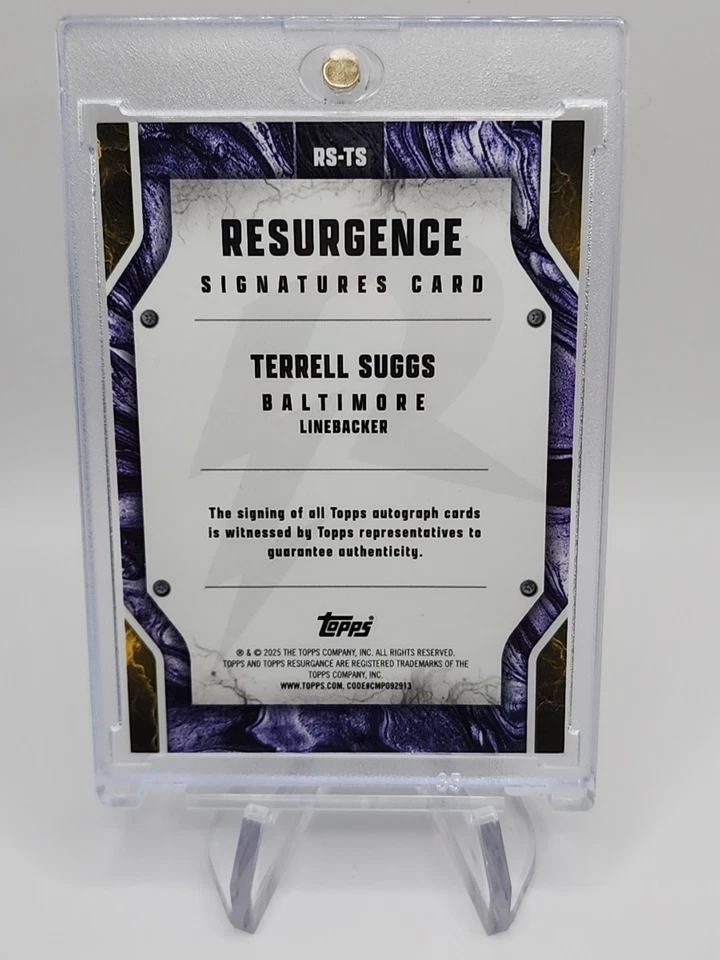 2024 Topps Resurgence Signatures Terrell Suggs Silver Shimmer RS-TS 🔥 SSP Foto 3 de 4
