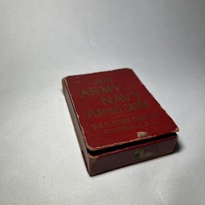 303 Army And Navy Red Playing Card Box Russel & Morgan - Around 1920's Era 
