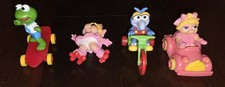 Jim Henson Muppet Babies McDonald's Fast Food Toys Set of 4 Figures on Vehicles