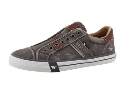 Mustang Herren Slipper Grau Coal 26M0151004 Freizeitschuhe Slip On Sneaker