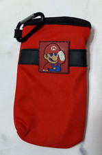 Nintendo DS Mario Switch N Carry Red Soft Travel Pouch Case With Carabiner Hook