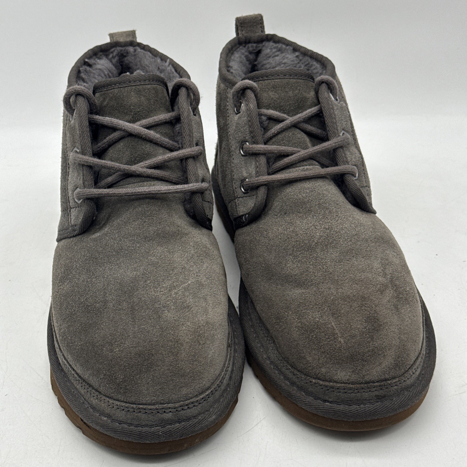 UGG Neumel Chukka Boots Men's Charcoal Suede Lace Up Lined Round Toe Ankle US 10