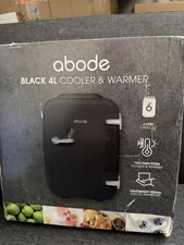 Abode A4CLR201B Table Top Mini Fridge Portable Cooler & Warmer for Drinks Black