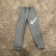 Nike Therma-FIT Joggers Boys M Gray Athletic Pants Training Warm Up Comfortable
