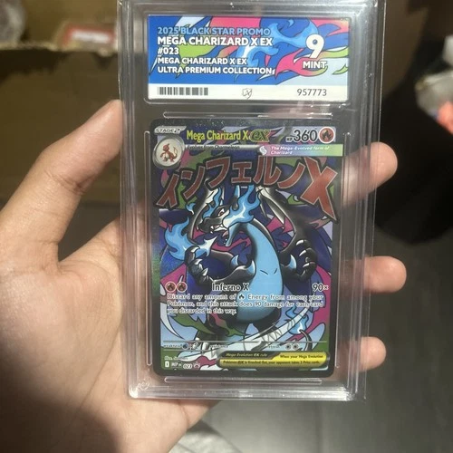 New ListingMega Charizard X EX MEP 23 PROMO UPC ACE 9 Graded Pokemon Card MINT