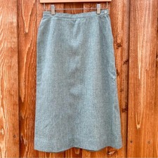 Pendleton Vintage 100 Virgin Wool Midi Skirt 1960s Preppy Equestrian Heritage S