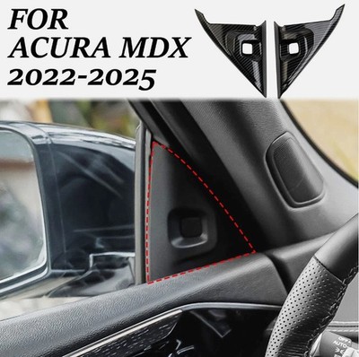 Carbon Fiber Style Interior Door Triangle A Pillar Cover Trim Fit For Acura MDX