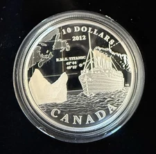2013 $10 15.87grams 99.99% Fine Silver. RMS Titanic. RCM