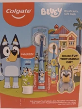 Colgate Bluey Brushtastic 3pc Gift Pack W/Electric Toothbrush Exp 7/27