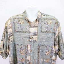 AFTCO The International Game Fish Assosiation 2XL Cotton Green Tan Dress Shirt