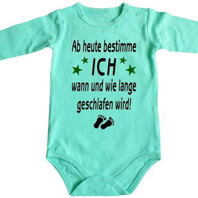 BIO NEU Lustiger Babybody Witziger Baby-Body Kult Bodie - Mit Spruch schlafen