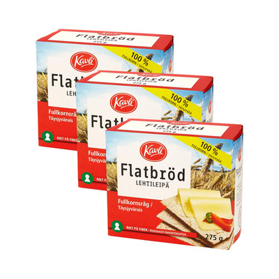 3x Kavli Flatbread 275g Swedish Rye Flatbröd Scandinavian Bread Crispbread