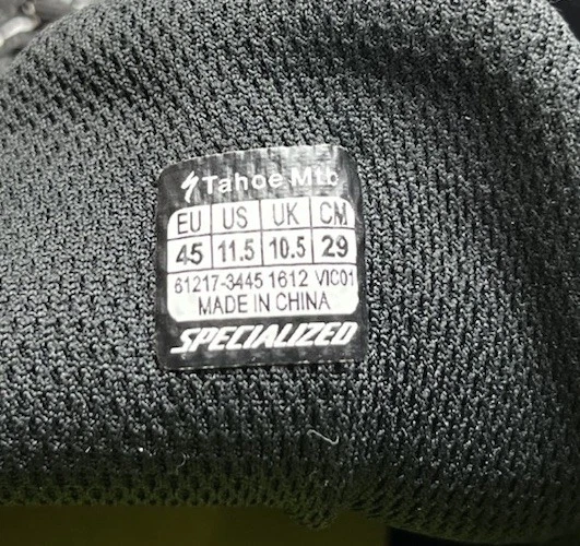 Specialized Tahoe Mountain Bike Shoes Mens Size 11.5 US Black/ Gray -Gently Used - Image 4 of 4