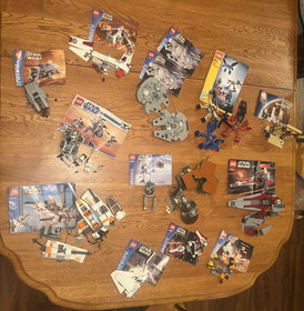 LEGO Lot of 13 Star Wars Mini Ship 4500, 4495, 4485, 4494, 4490, 4488 Incomplete
