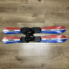 K2 Fatty Snow Blades Winter Skis w/Bindings Red White Blue 34" USA Trick