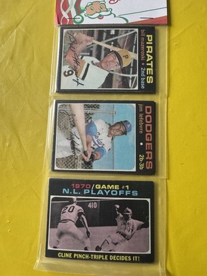 1971 TOPPS BB Holiday 12 Card Rack BILL MAZEROSKI JIM LEFEBVRE NLCS GAME1 EX/EX+