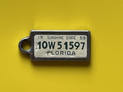 Florida License Plate DAV Tag 1959 Disabled American Veterans