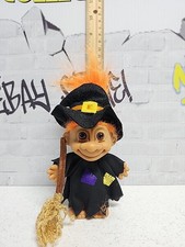 Russ Troll 5 Halloween Witch Doll Orange Hair Vintage 90 s- NEW