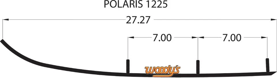 WOODYS POLARIS TRAIL INDY TOURING BARRAS DE DESGASTE HARDWELD POLARIS HSP-1225 4611-0028 Foto 4 de 4