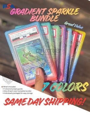 Gradient PSA Graded Card Slab Bumper Guard Protector Skin TPU - 7 Color Bundle