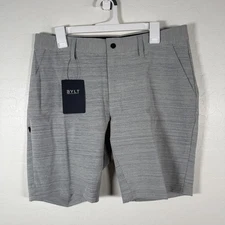 BYLT Shorts Mens 34 Storm Gray Kinetic Shorts Performance Stretch Golf Active