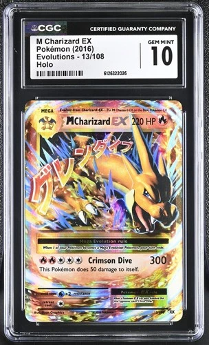 Mega M Charizard EX 13/108 XY Evolutions CGC 10 Gem Mint 2016