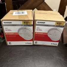 Universal Standard Smoke and Fire Alarm, 6 Pack (Hardwired)