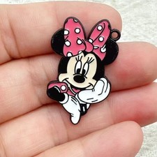 new lot 40Pcs cartoon minnie head cute Charm necklace Pendant DIY Jewelry Making