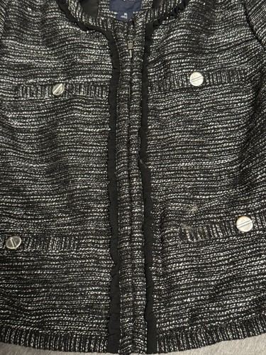 Gap Girls Black and Silver Tweed Blazer Size XL (12) - Picture 4 of 4