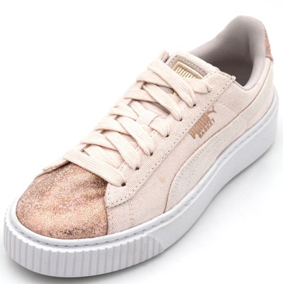 puma basket platform canvas