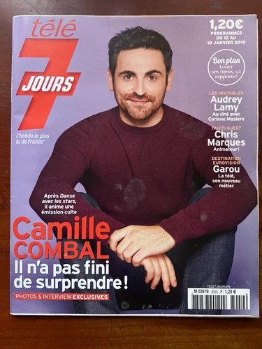 b)Télé 7 Jours 12/01/2019; Camille Combal/ Audrey Lamy/ Chris Marques/ Garou