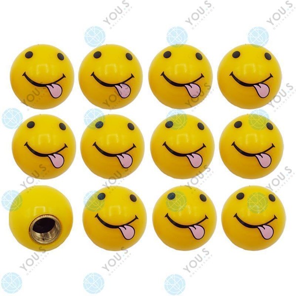 16 X You.S Kunststoff Emotionen Zunge Ventilkappe + Dichtung FüR Auto PKW - NEU-image
