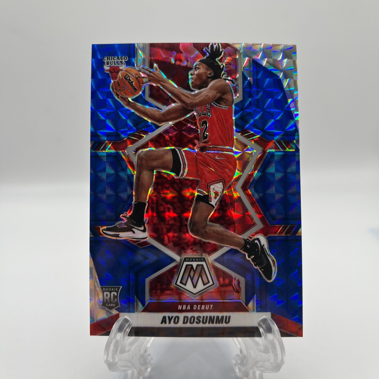2021-22 Panini Mosaic #279 Ayo Dosunmu /99 Blue Prizm Rookie Card RC