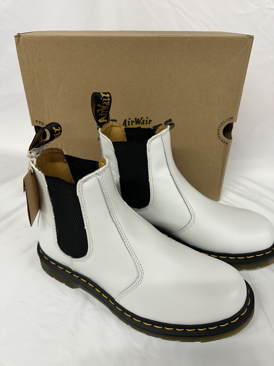 Doc Dr. Martens 2976YS Chelsea Boot White Smooth 26228100 US