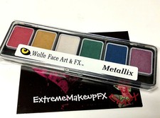Face Paint Palette Wolfe FX Metallix Quality Makeup 6 Color Shimmer Metallic