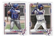 Maximo Acosta - 2021 1st Bowman Prospect(1) & Draft(1) - RC - Rangers