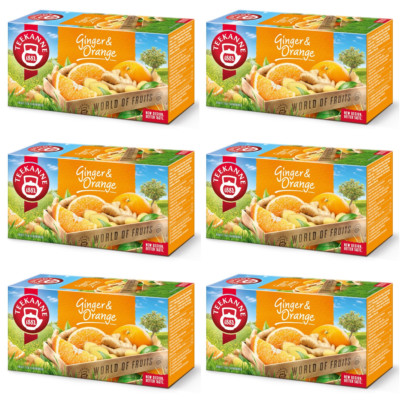TEEKANNE - Ginger&Orange - Früchtetees mit Orangen&Ingwer  - 6x20 Teebeutel
