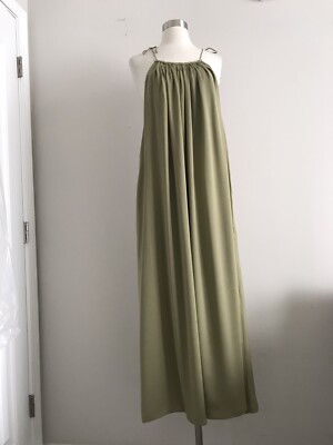 NWT $495 RAG & BONE NEW YORK 100% POLYESTER BAILEY MIDI POCKETS DRESS SIZE M/M