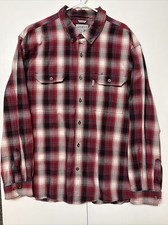Carhartt Men  s Cotton Red Plaid Button Down Long Sleeve Shirt Size 2XL VGUC