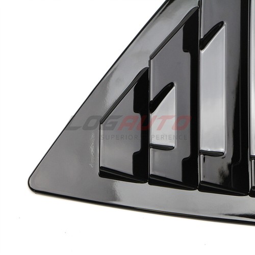 For Nissan Sentra 2013-2019 Rear Quarter Window Scoop Louver Cover Glossy Black - Foto 10 di 12