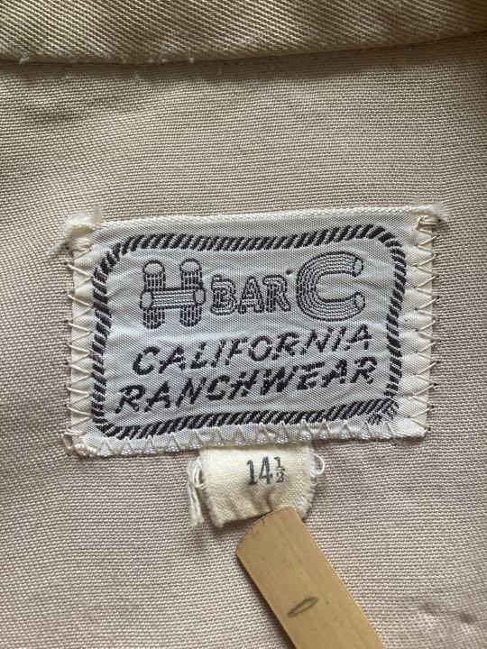 Chemise Western Brodée H Bar C Ayant Appartenu à Mel Tillis – Taille 16 1/2, Couleur Sable, Vintage