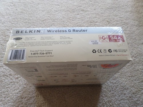 Router inalámbrico G Belkin F5D7230-4 54 Mbps 4 puertos 10/100 - NUEVO - Imagen 7 de 10