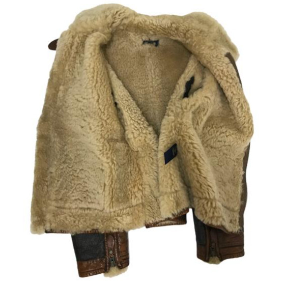 Polo Ralph Lauren Shearling Bomber Jacket Leather Sheepskin Men's Size L USED image 3