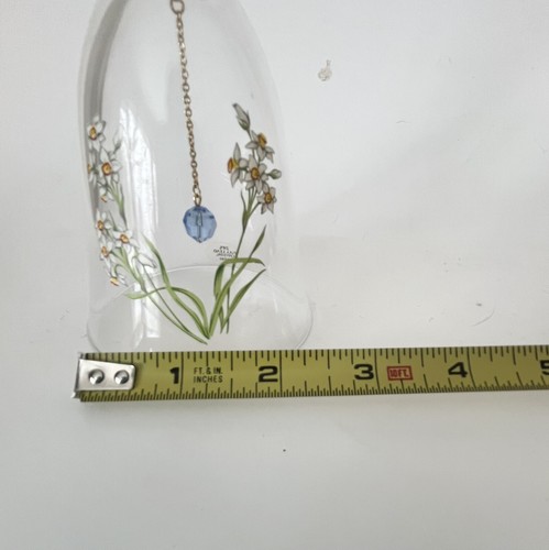 Avon Glass Bell 24% Full Lead Crystal Flowers December Narcissus Flowers Vintage - Picture 3 of 6