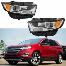 Factory Style Headlight With Bulb For 15-18 Ford Edge SE SEL Projector Head Lamp