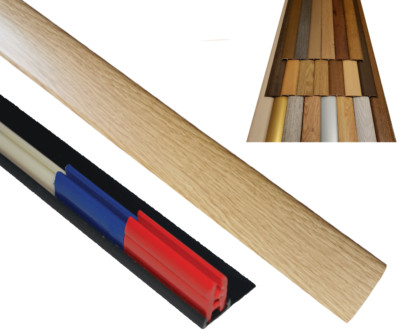 Warm Eiche Laminat Übergang Schwellenleiste 50 mm mehrfach hoch/schwenkbar 90 cm NEU