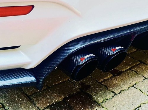 2 GLOSS BLACK CARBON FIBRE AKRAPOVIC EXHAUST TIPS 3.5” UNIVERSAL STAINLESS STEEL - Picture 12 of 12