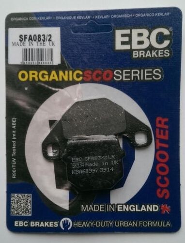 EBC Orgánico Pastillas de Freno Disco Delantero (1 Set) Para Suzuki AN125 (2006