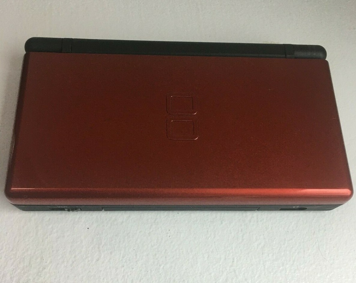 Nintendo DS Lite Console USG-001 with charger Crimson Red/Black - GOOD CONDITION